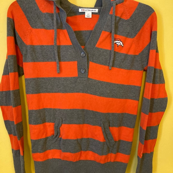 Woman’s cutter and buck Denver bronco sweater hoodie small - Picture 6 of 12